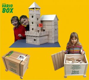 Dřevěné hračky Dřevěná stavebnice Walachia Vario Massive Box (2x Vario Massive)