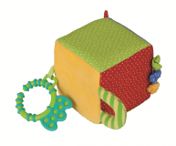 Dřevěné hračky Bigjigs Baby Textilní aktivní kostka Bigjigs Toys