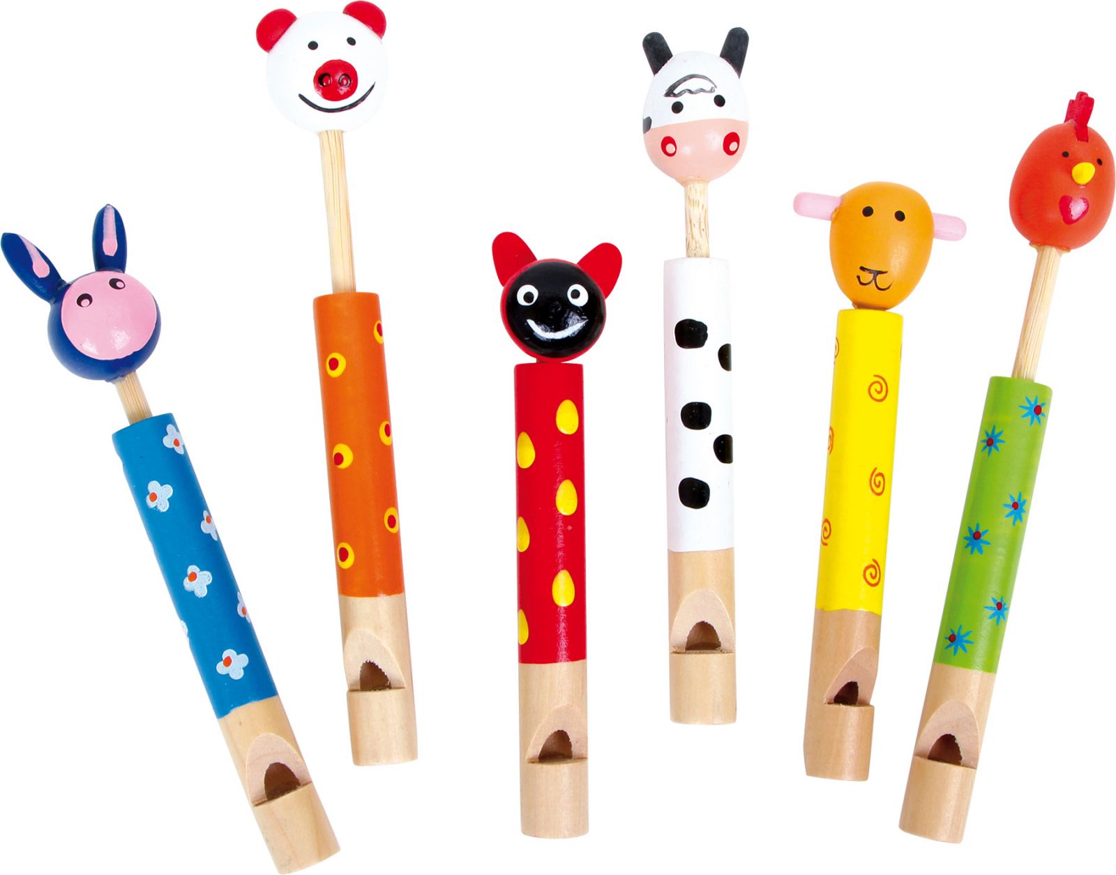 Dřevěné hračky Dětská dřevěná píšťalka zvířátka 1ks modrá Dětská dřevěná píšťalka zvířátka 1ks modrá Small foot by Legler
