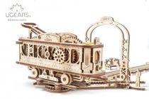Dřevěné hračky Ugears 3D dřevěné mechanické puzzle Mechanical Town tramvajová linka