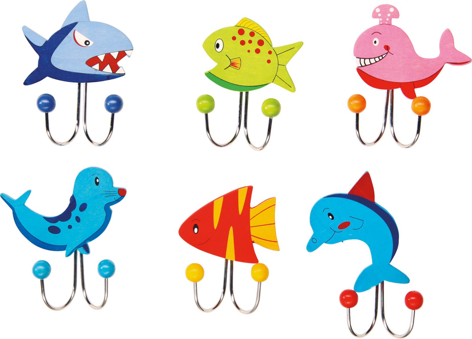 Dřevěné hračky Věšák - Mořská zvířátka 1ks modrý žralok Věšák - Mořská zvířátka 1ks modrý žralok Small foot by Legler