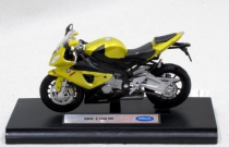 Dřevěné hračky Welly Motocykl BMW S1000RR 1:18 zlatý