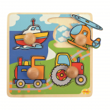 Dřevěné hračky Bigjigs Toys Vkládací puzzle doprava