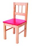 Bigjigs Toys Dřevěná židle červená