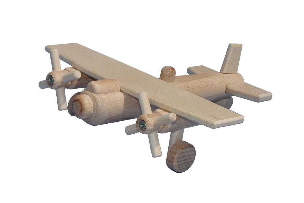 Dřevěné hračky Ceeda Cavity - dřevěné letadlo bombardér I.