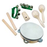 Dřevěné hračky Bino Hudební nástroje mini orchestr 8 dílů
