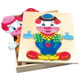 Dřevěné hračky Bino Dřevěná šatní skříň velká - klaun