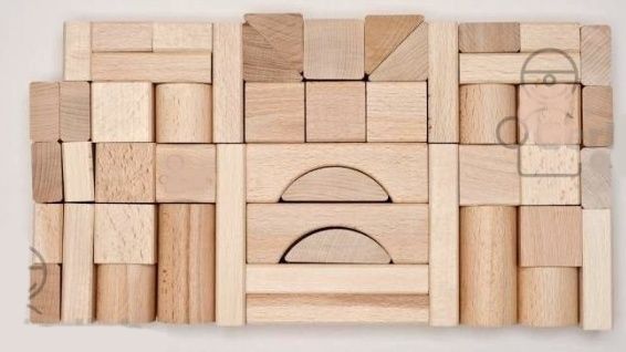 Dřevěné hračky Dřevěné kostky mix 50 natur Gerlich