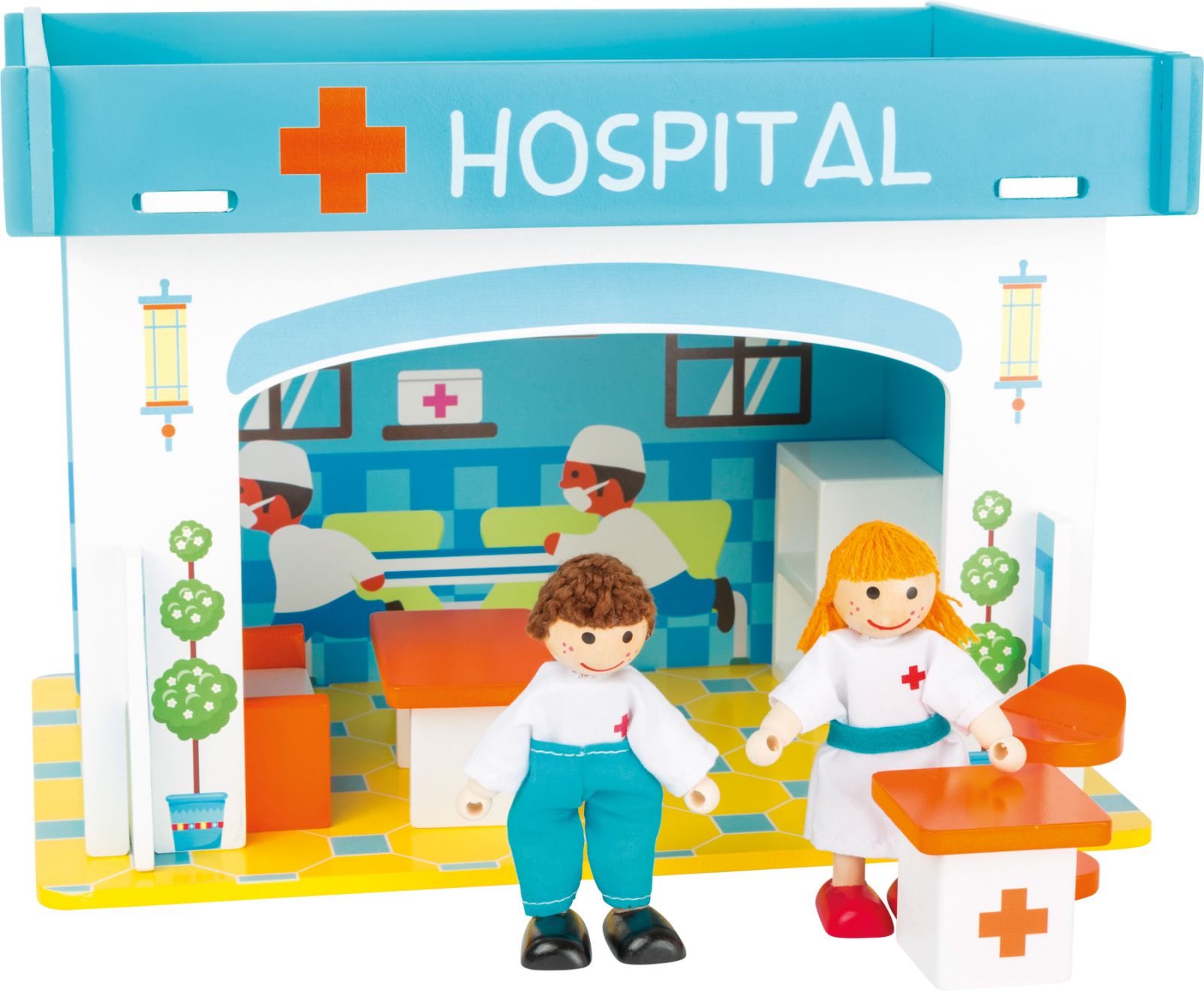 Dřevěné hračky small foot Nemocnice s příslušenstvím