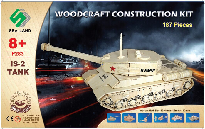 Dřevěné hračky Woodcraft Dřevěné 3D puzzle tank IS 2 Woodcraft construction kit