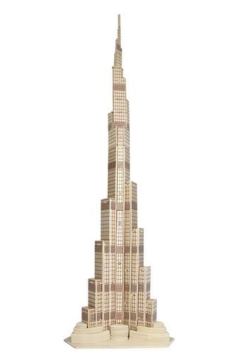 Dřevěné hračky Woodcraft Dřevěné 3D puzzle věž Dubaj Woodcraft construction kit