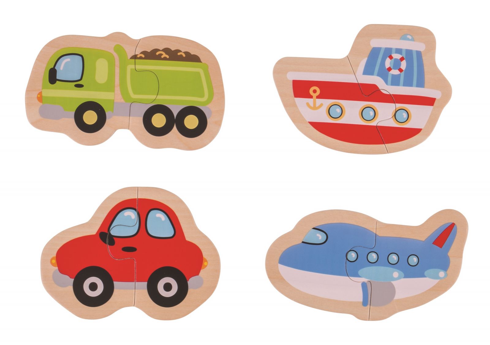 Dřevěné hračky Bigjigs Toys Easy puzzle Dopravní prostředky