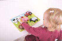 Dřevěné hračky Bigjigs Toys Vkládací puzzle farma