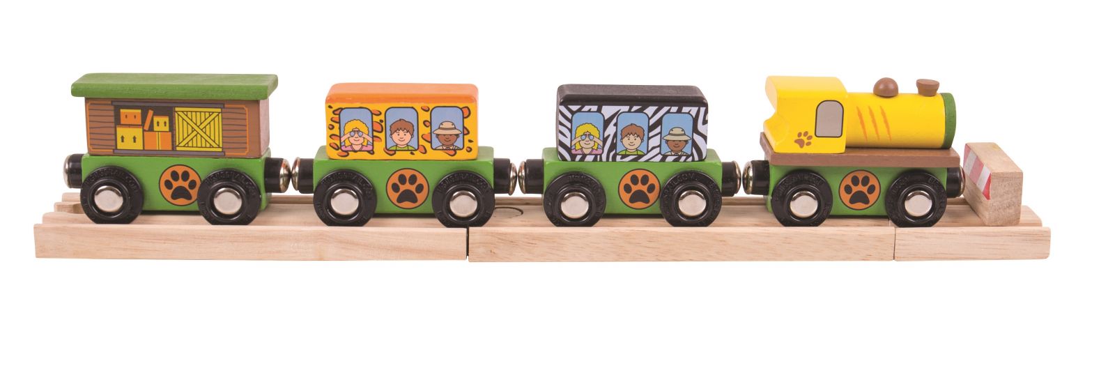 Dřevěné hračky Bigjigs Rail Vláček Safari