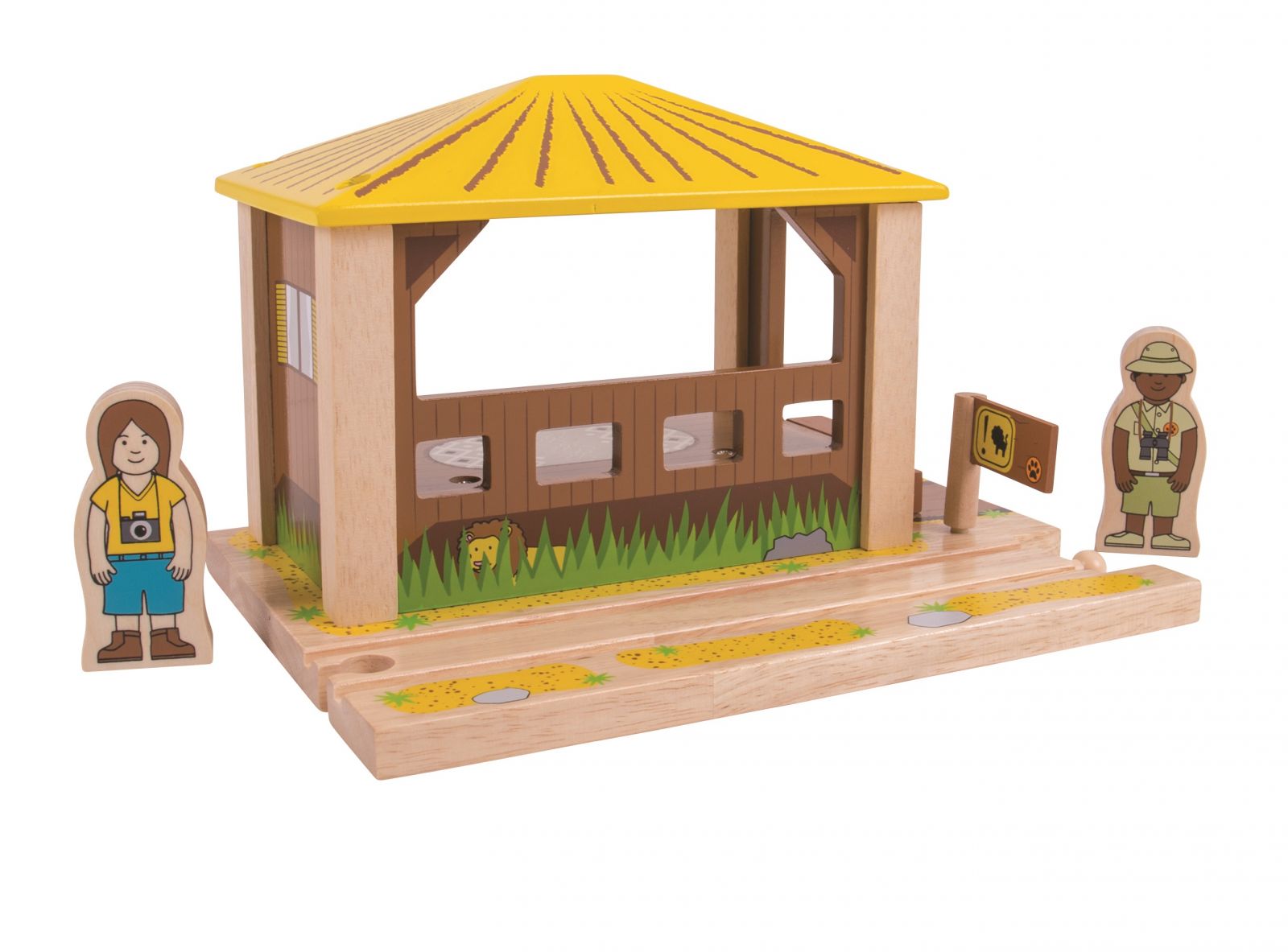 Dřevěné hračky Bigjigs Rail Zastávka Safari