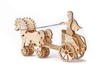 Dřevěné hračky Wooden City 3D dřevěné mechanické puzzle Římský vůz Wooden.city