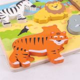 Dřevěné hračky Bigjigs Toys Hrubé vkládací puzzle safari