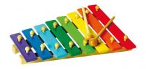 Dřevěné hračky small foot Dřevěný xylofon barevný 8 not