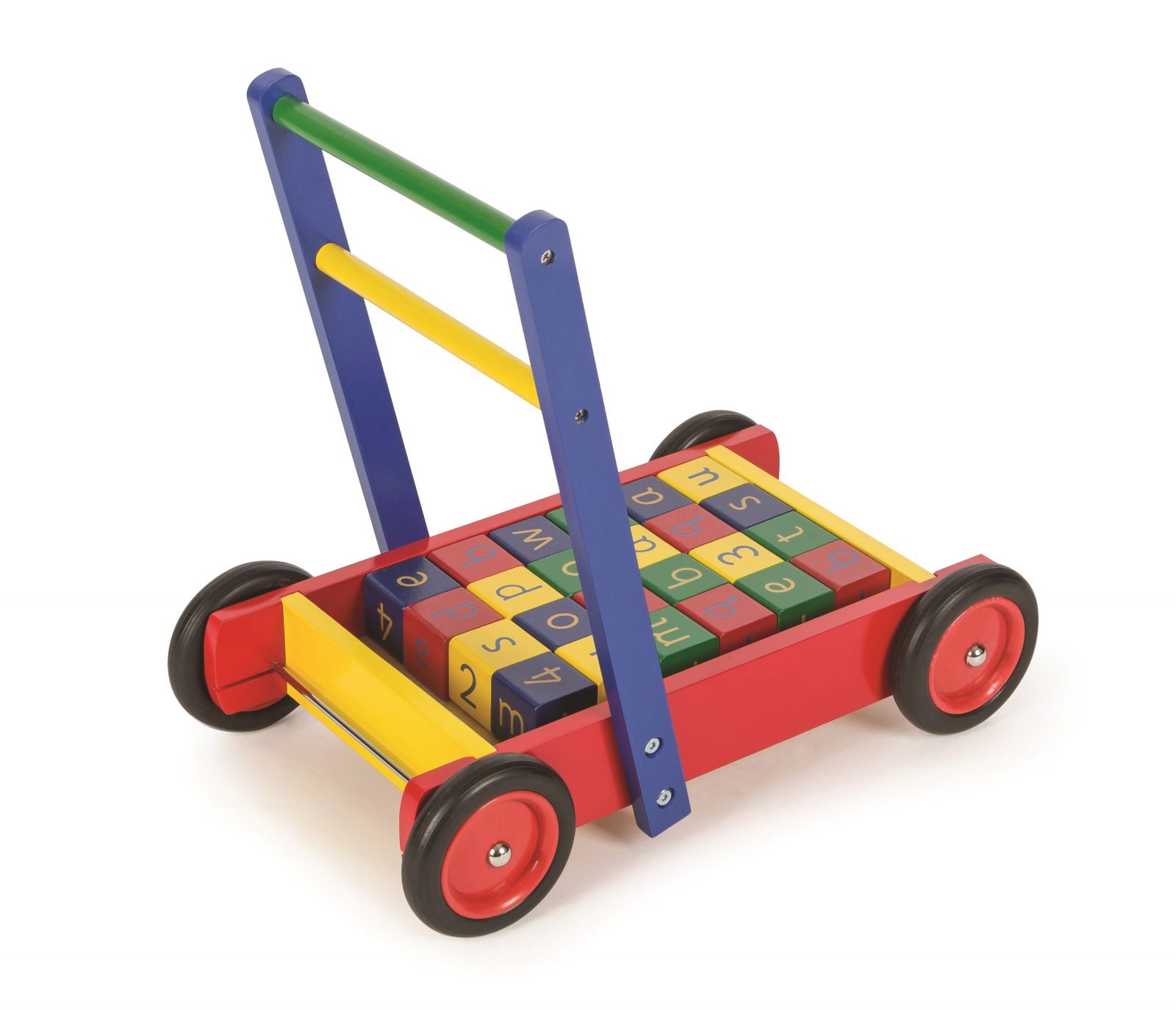 Dřevěné hračky Tidlo Vozíček s ABC kostkami