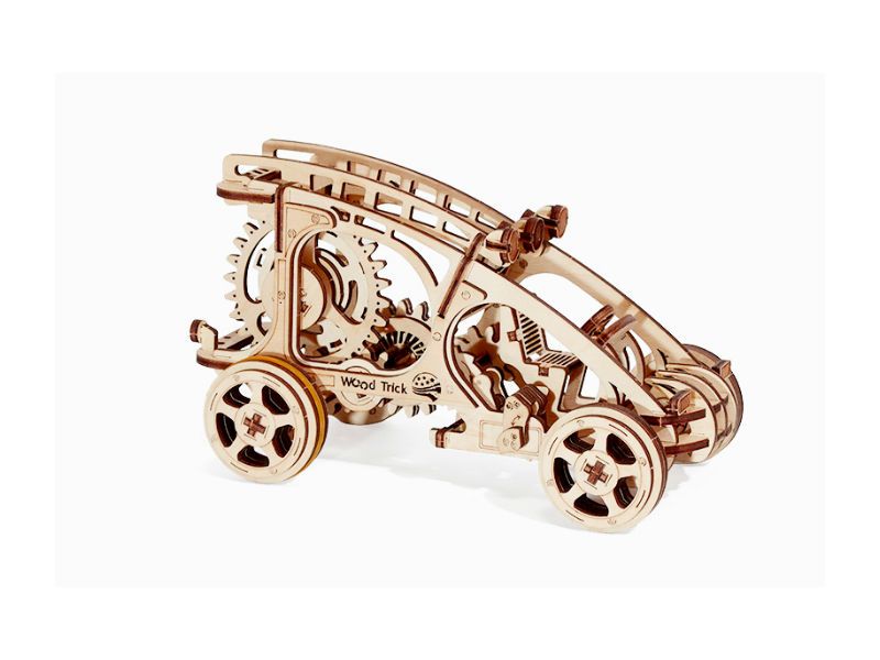 Dřevěné hračky Wood Trick 3D mechanické puzzle - Auto Buggy