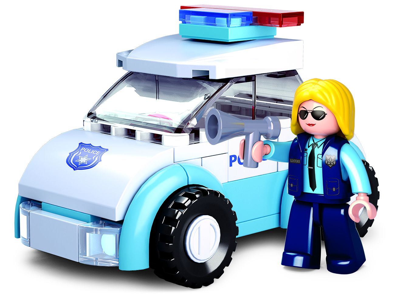 Dřevěné hračky Sluban Girls Dream Holidays M38-B0600B Policistka s vozem