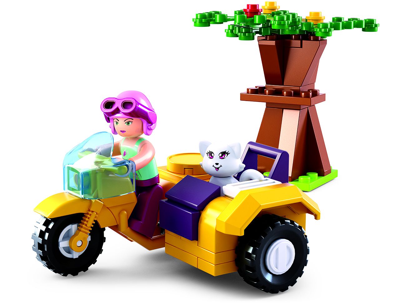 Dřevěné hračky Sluban Girls Dream Holidays M38-B0600C Motocykl s postranním vozíkem