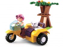 Dřevěné hračky Sluban Girls Dream Holidays M38-B0600C Motocykl s postranním vozíkem