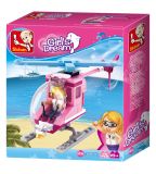Dřevěné hračky Sluban Girls Dream Holidays M38-B0600D Plážový vrtulník