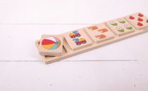Dřevěné hračky Bigjigs Toys Vkládací puzzle počítání