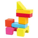 Dřevěné hračky Bino Kostky v kyblíku 100 ks nové barvy