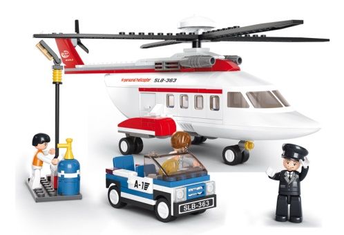 Dřevěné hračky Sluban Letiště M38-B0363 Osobní vrtulník