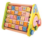 Dřevěné hračky Bigjigs Baby Aktivní trojúhelník s angličtinou Bigjigs Toys