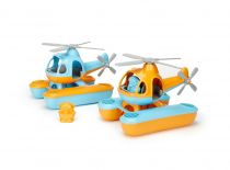 Dřevěné hračky Green Toys Vrtulník hydroplán modrý