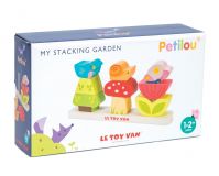 Dřevěné hračky Le Toy Van Petilou skládací kostky veselá zahrádka
