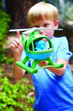 Dřevěné hračky Green Toys Vrtulník zelený