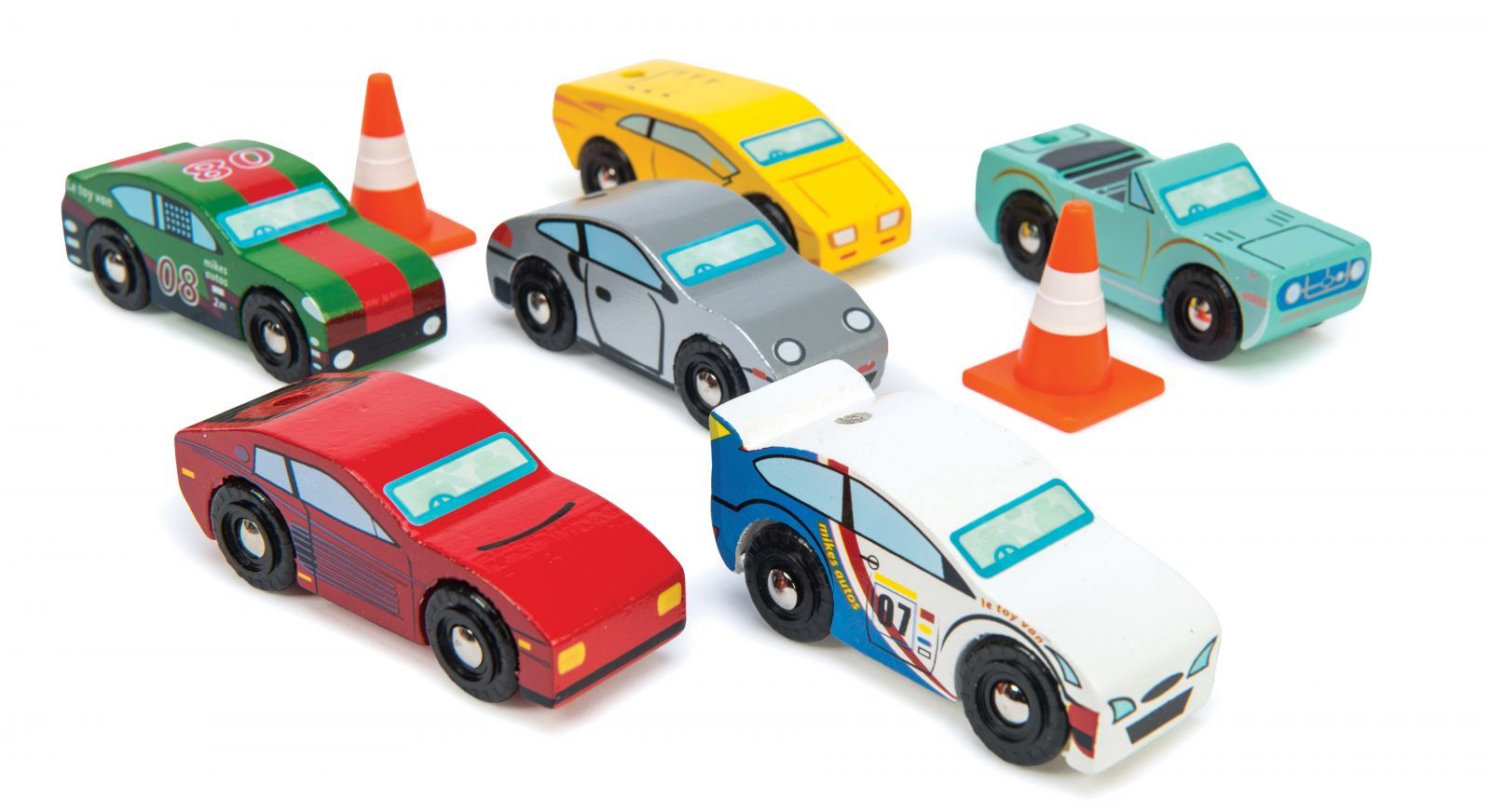 Dřevěné hračky Le Toy Van Set autíček Montecarlo Sports