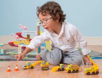 Dřevěné hračky Le Toy Van Set stavebních strojů