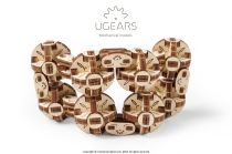 Dřevěné hračky Ugears 3D dřevěné mechanické puzzle Kostka Flexi