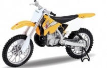 Dřevěné hračky Welly Motocykl Suzuki RM250 1:18 žlutý
