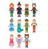 Dřevěné hračky Petit Collage Magnetické puzzle - Pohádkové postavy
