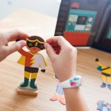 Dřevěné hračky Petit Collage Magnetické puzzle - Superhrdinové