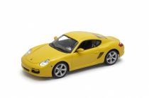 Dřevěné hračky Welly Porsche Cayman S 1:24 žluté