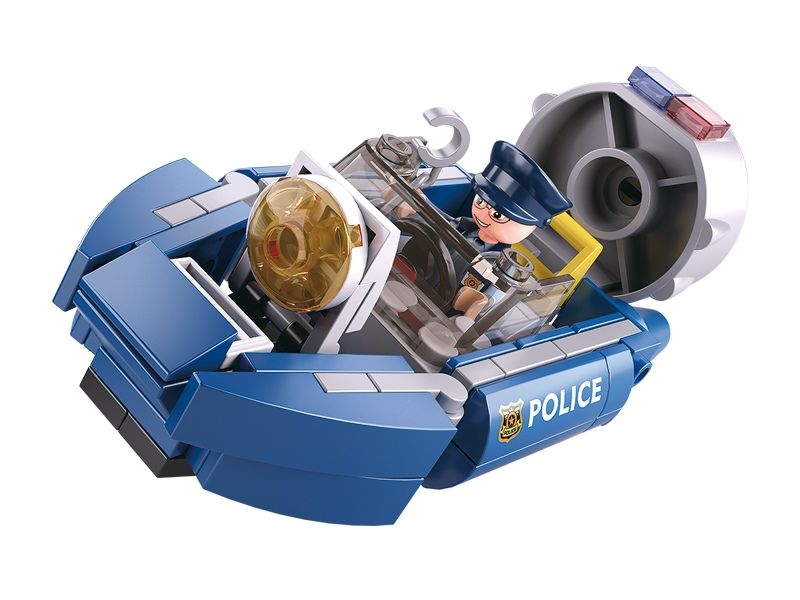 Dřevěné hračky Sluban Policie 4into1 M38-B0638A Vznášedlo