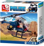 Dřevěné hračky Sluban Policie 4into1 M38-B0638B Helikoptéra