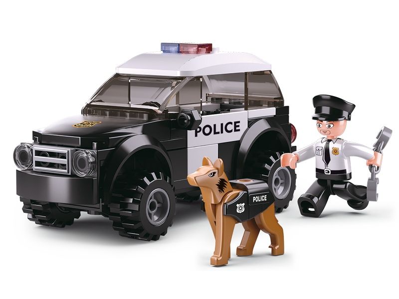 Dřevěné hračky Sluban Policie M38-B0639 Hlídka se psem