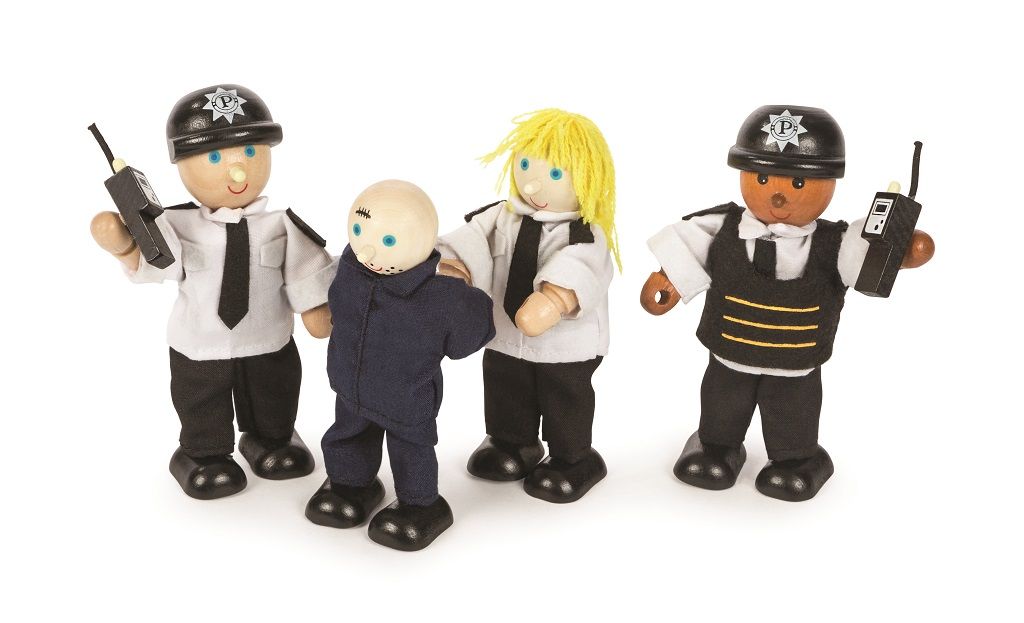 Dřevěné hračky Tidlo Postavičky policisté a zloděj