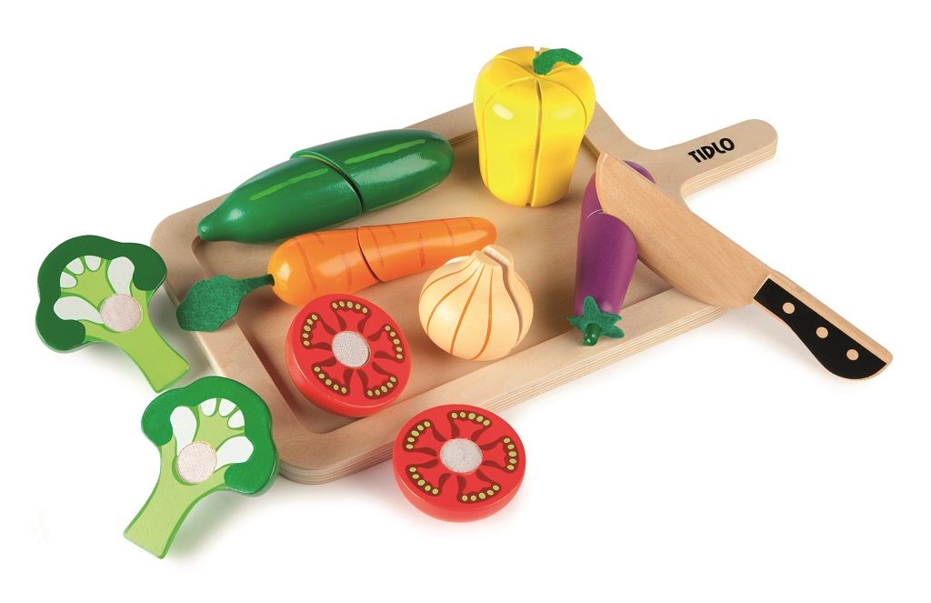 Dřevěné hračky Tidlo Prkénko se zeleninou