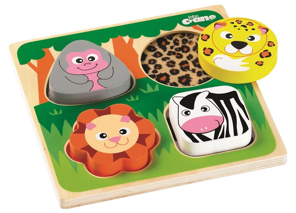 Dřevěné hračky Tidlo Senzorické puzzle safari