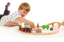 Dřevěné hračky Tidlo Vláčkodráha 50 dílků