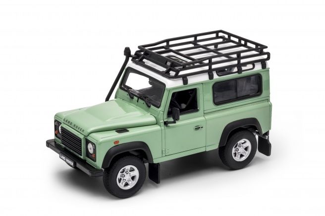 Dřevěné hračky Welly Land Rover Defender 1:24 zelený